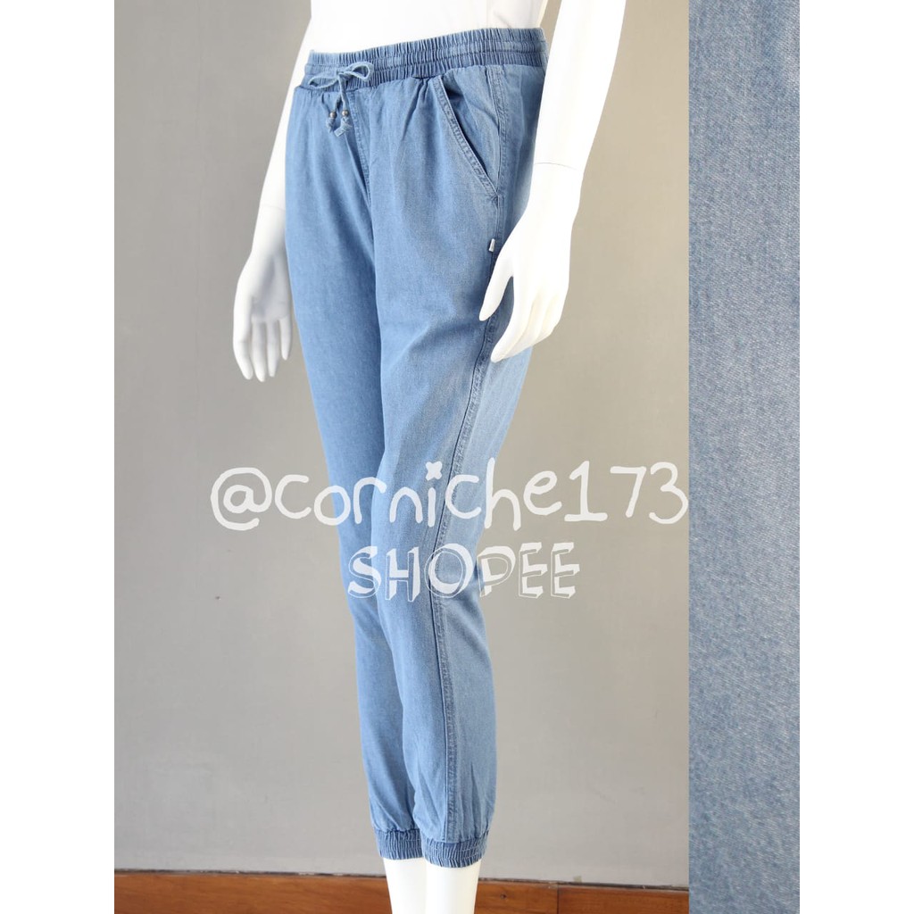 Corniche Jogger Denim Pants Blue - TF90182