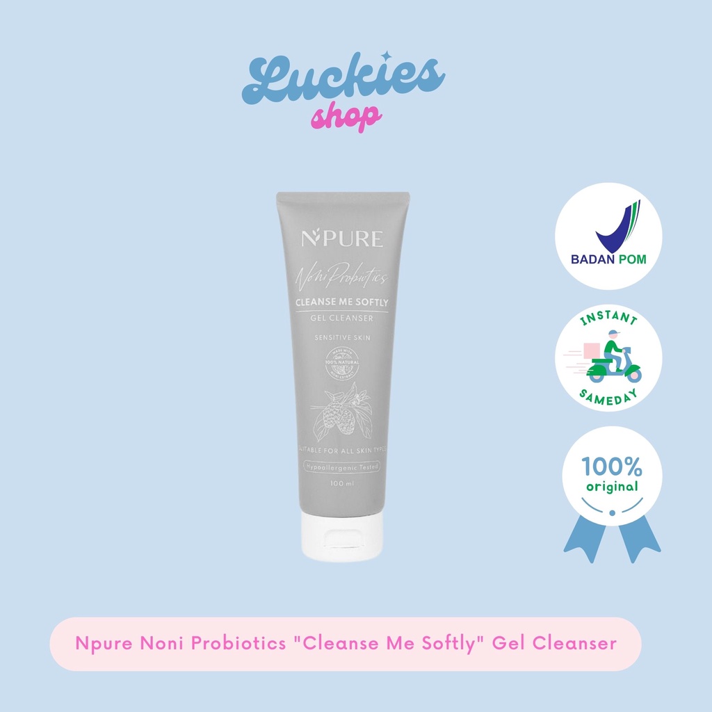 BPOM Npure Noni Probiotics &quot;Cleanse Me Softly&quot; Gel Cleanser Facial Wash Sabun Cuci Wajah Muka Cleanse Me Softly