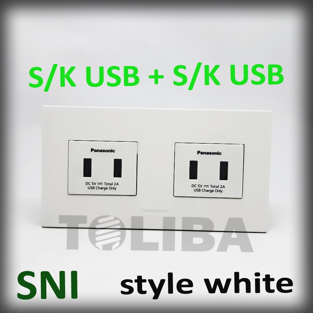 stopkontak stop kontak usb charge hp 4 port minimalis panasonic / stop kontak panasonic usb sni