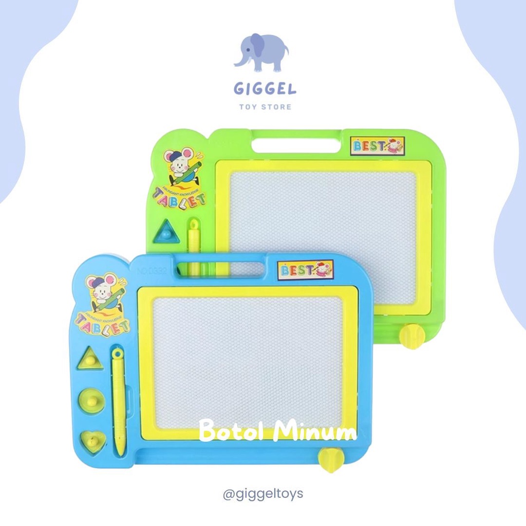 [ Giggel ] MAINAN EDUKASI PAPAN TULIS /  MAGNET MAGNETIC DRAWING BOARD