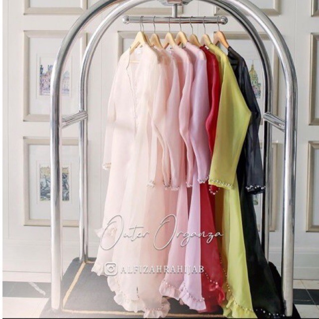 Outer Organza Silver Alfizahrahijab