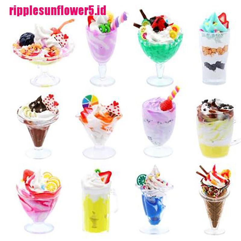 12pcs / set Cup Es Krim / Sundanese / Plastisin Mini DIY Untuk Anak