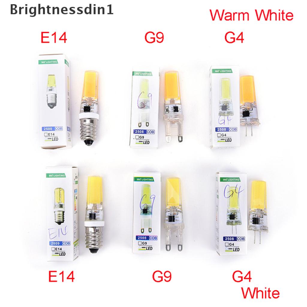 (Brightnessdin1) G4 G9 E14 9w 220v Lampu Bohlam Led Cob Smd Bahan Silikon