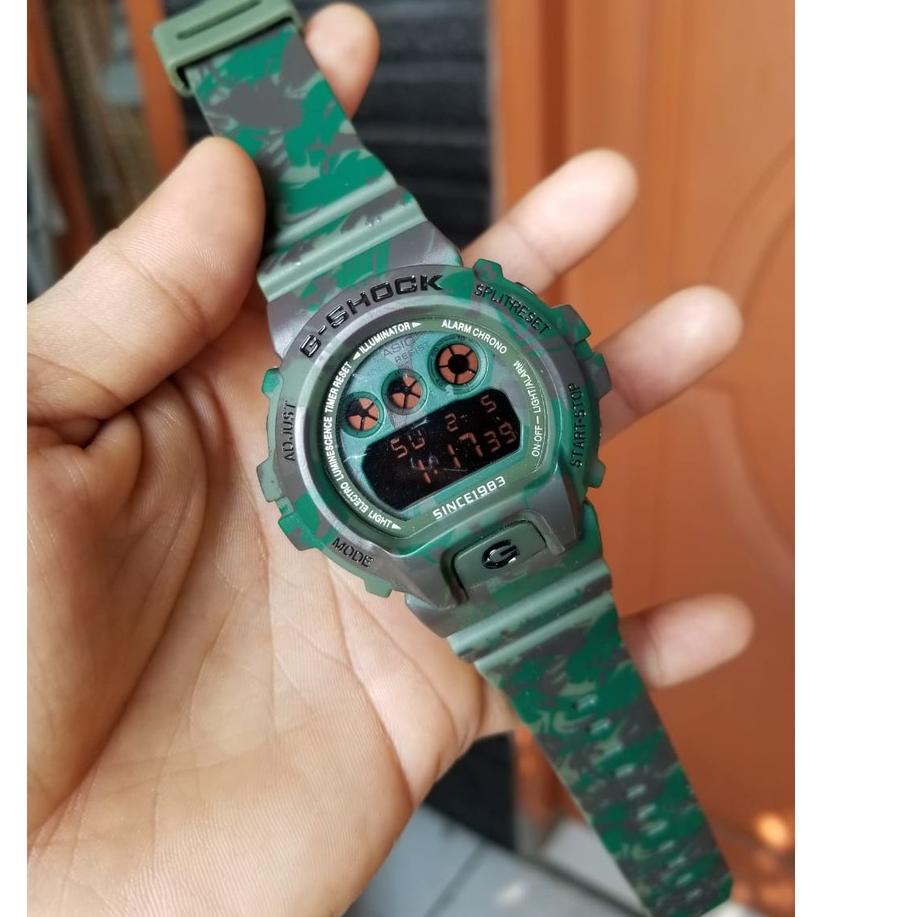 LANGSUNG KIRIM.. NEW ARMY  DW 6900 GSHOCK CASIO JAM TANGAN PRIA LORENG ARMY KEREN