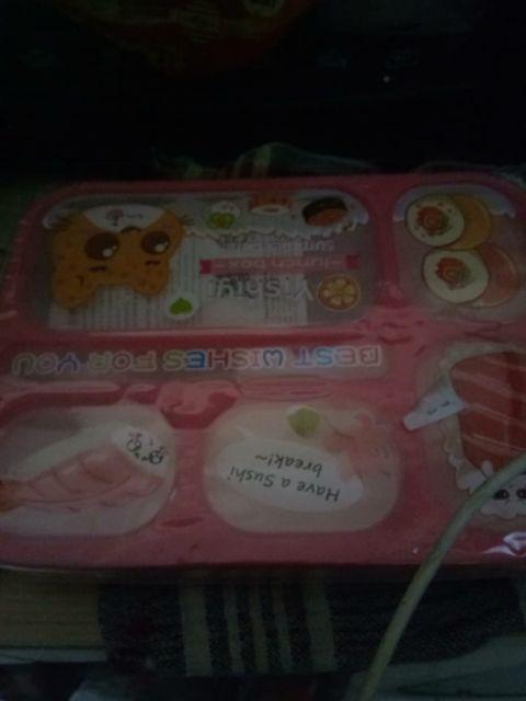 Lunch Box Yooyee Sekat 6 Anti Tunpah Type 589   Yooyee Sekat 6 Lunch Box 5 Pcs Sponge Spon