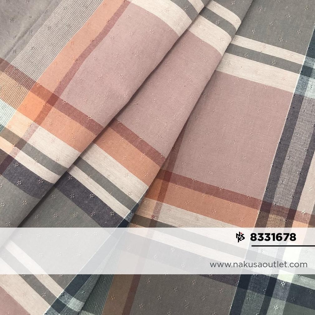 Kain Katun Combed 30S Premium Motif Kotak Benang Warna (Yarn Dyed) 1A