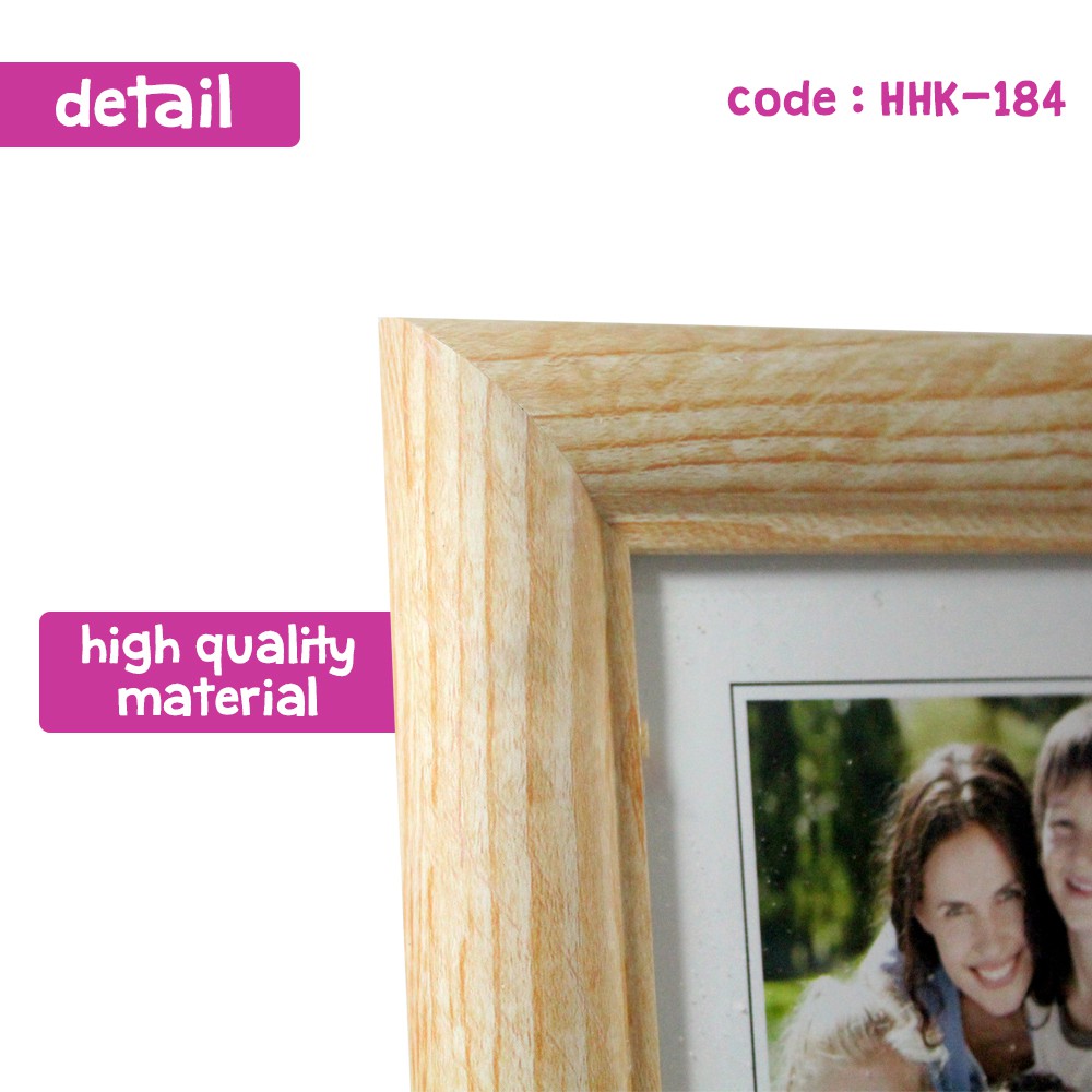 KOREAN BINGKAI / PIGURA FOTO 4R FRAME PHOTO MINIMALIS HITAM PUTIH 1705 18x13x1 cm - HHK-184