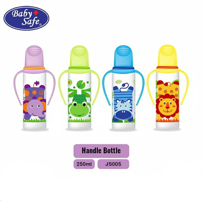 Baby Safe Feeding Bottle With Handle 250 ML - JS005