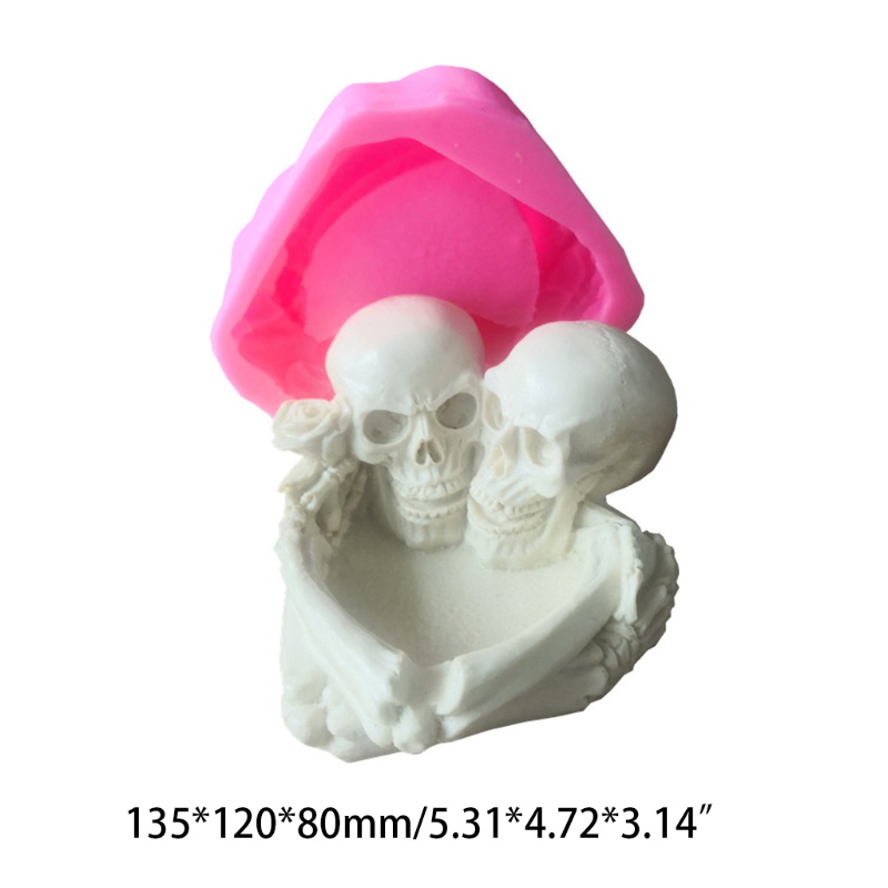 SIY  Couple Skull-shaped Ashtray Mold Jewelry Epoxy Resin Casting Jewelry Tool Making Resin Diy Craft Home Decoration