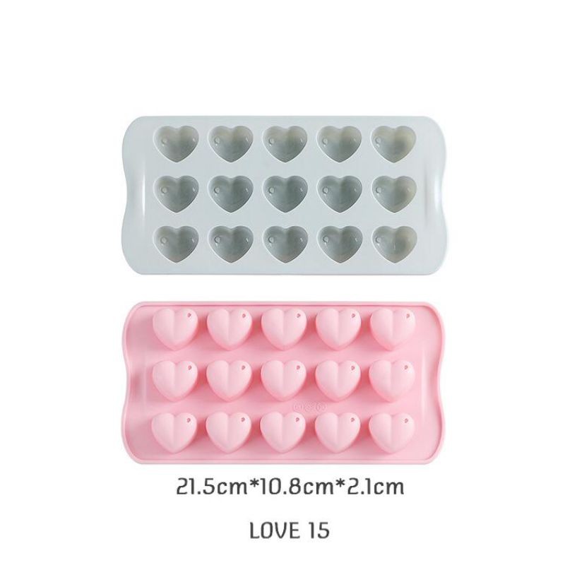 CETAKAN SILICONE JELLY COKLAT FONDANT LOVE15