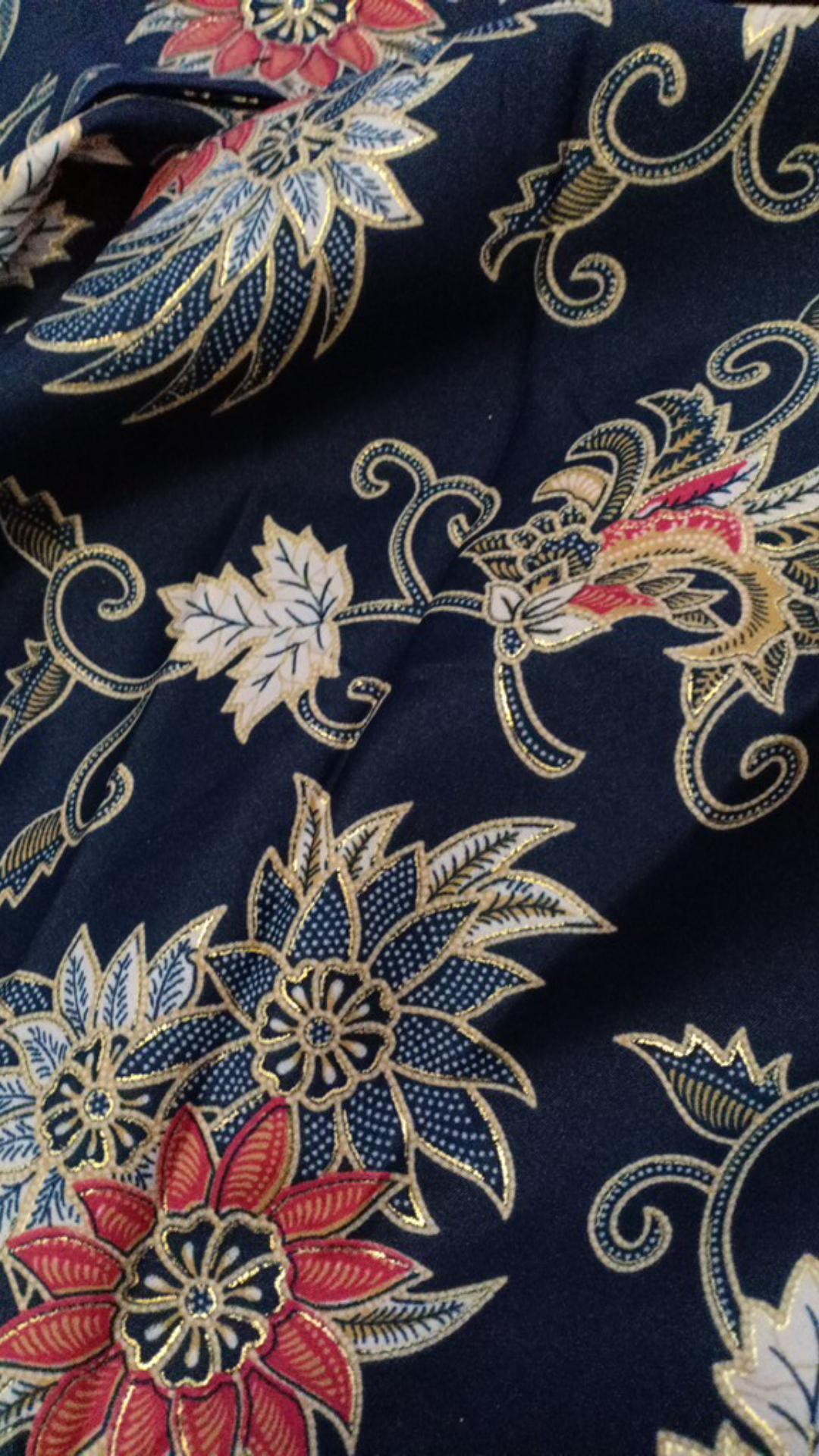 Daliyu Kemeja Batik Formal Pria Lengan Panjang Couple / M L Xl Xxl