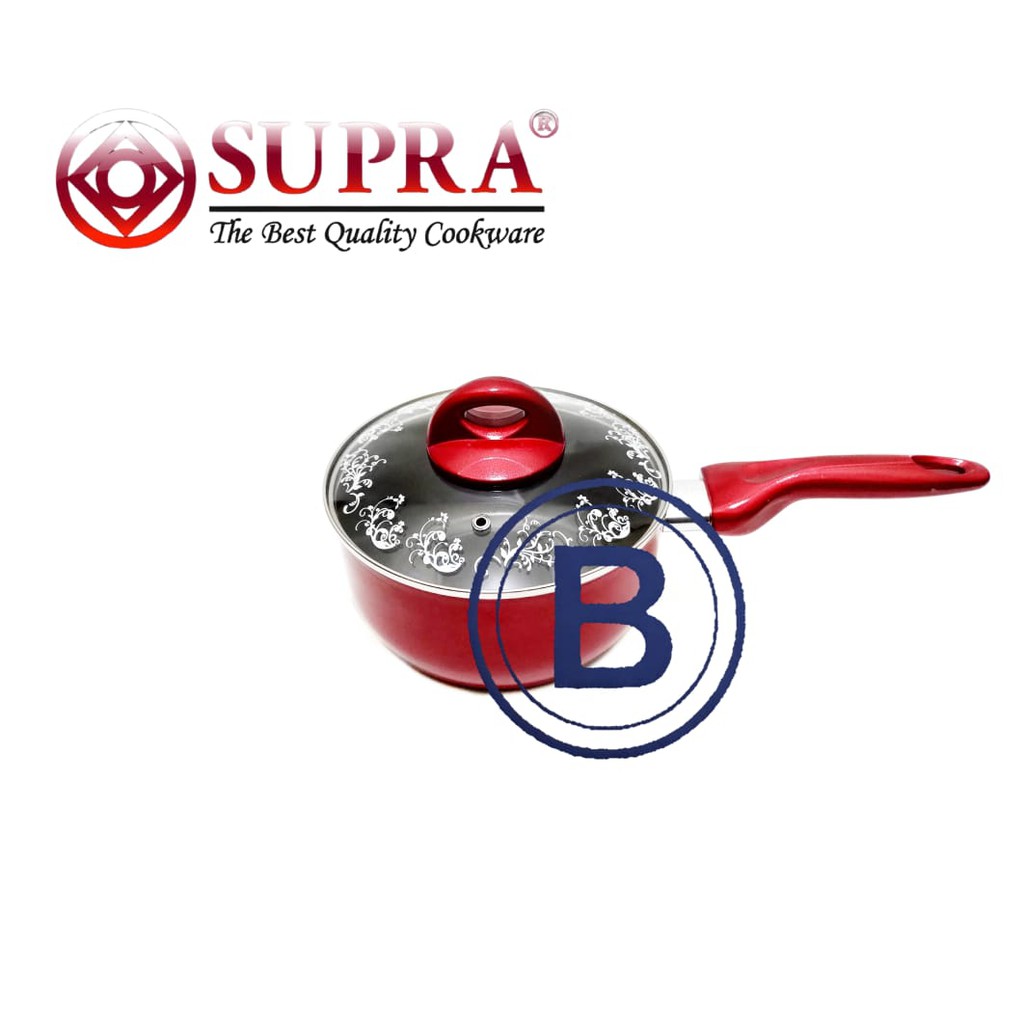 SUPRA – Rosemary Sauce Pan/Panci Gg Satu + Ttp Kaca Aluminum (16 Cm & 18 Cm)