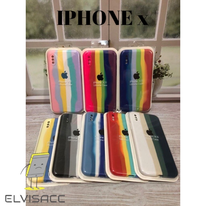 APPLE IPHONE X/XS SILIKON CASE NEW RAINBOW COVER