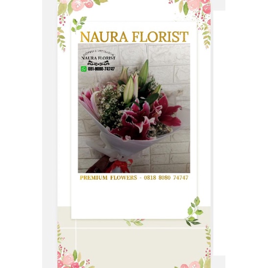 buket bunga lili merah buket wisuda buket bunga lili 001