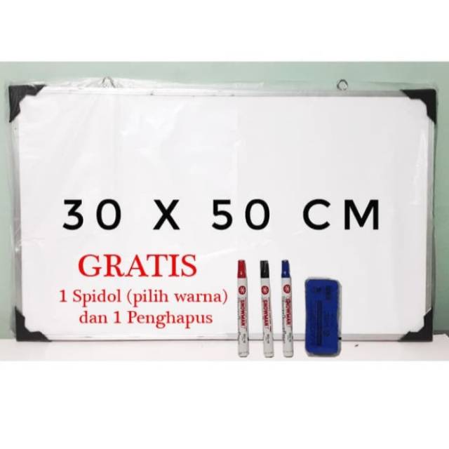 Papan Tulis Putih / Whiteboard 30x50 cm (White Board 30 x 50 cm)