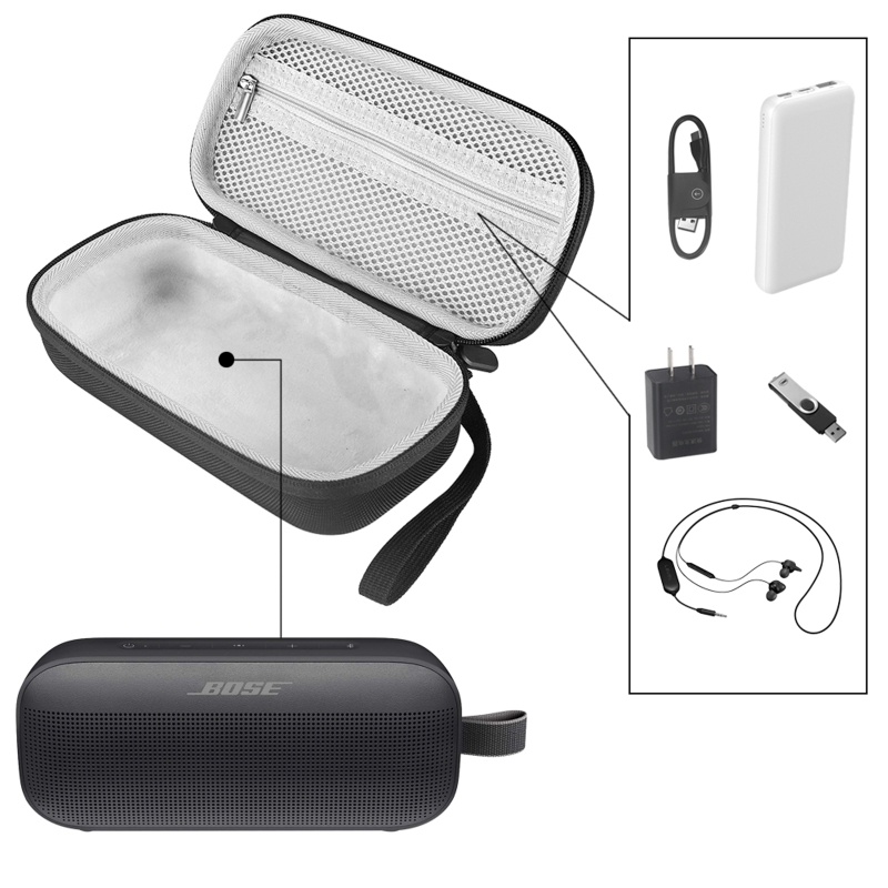 Btsg Casing Pelindung Speaker Wireless Soundlink Flex Bahan EVA Anti Gores Dengan Handle