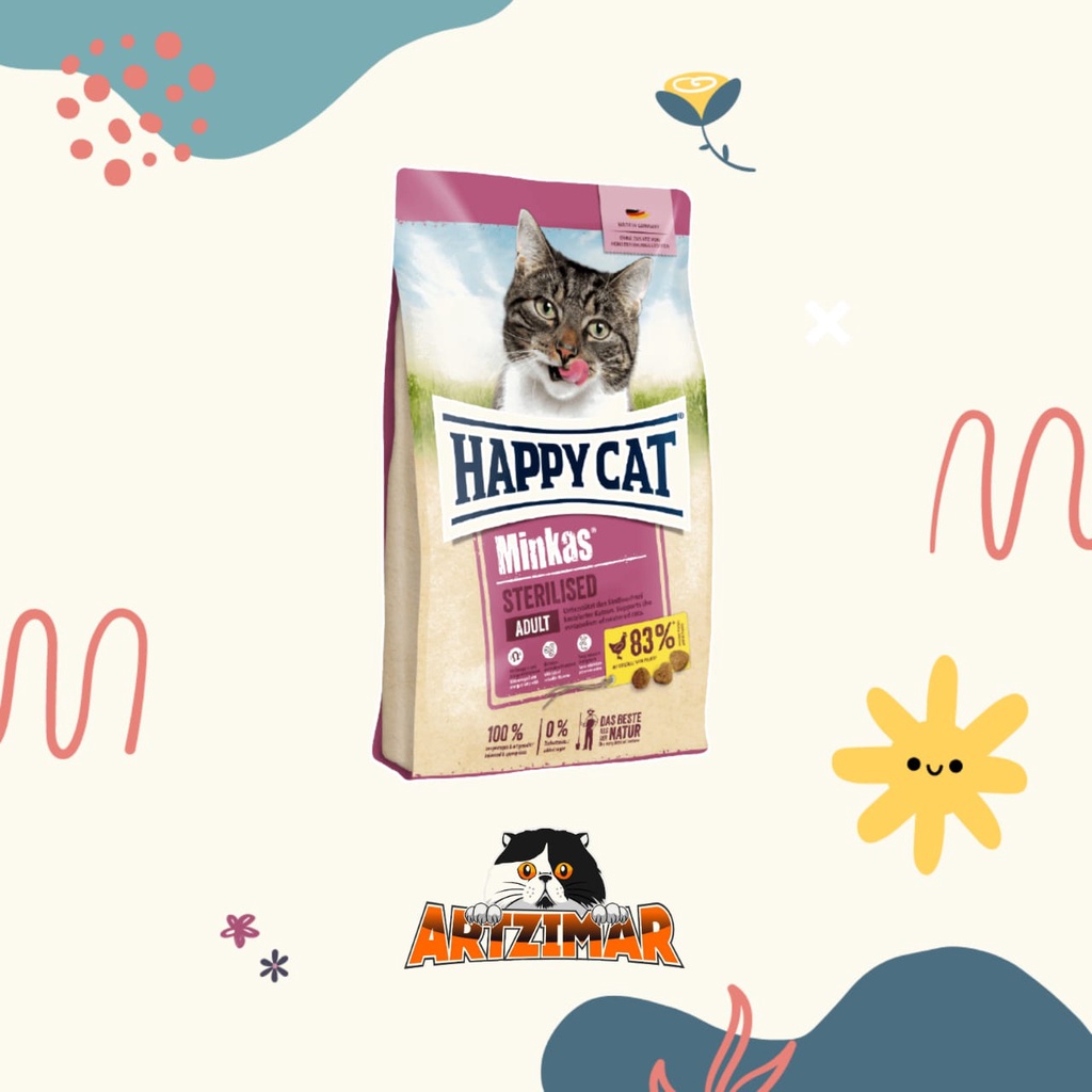 Happy Cat Minkas STERILISED 500GR makanan kering kucing steril 500GR