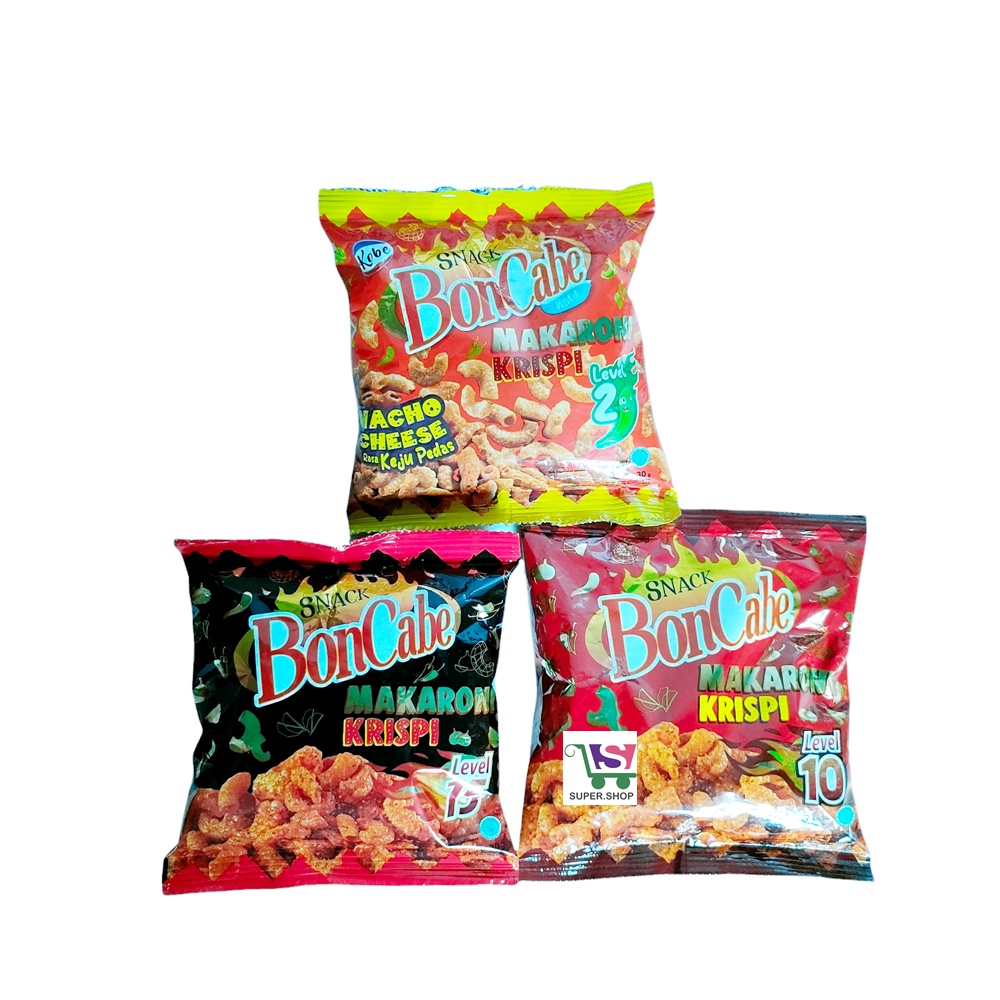 Makaroni Krispi Bon Cabe Level 03 Keju Pedas / 10 / Level 15 Mini 27 Gram