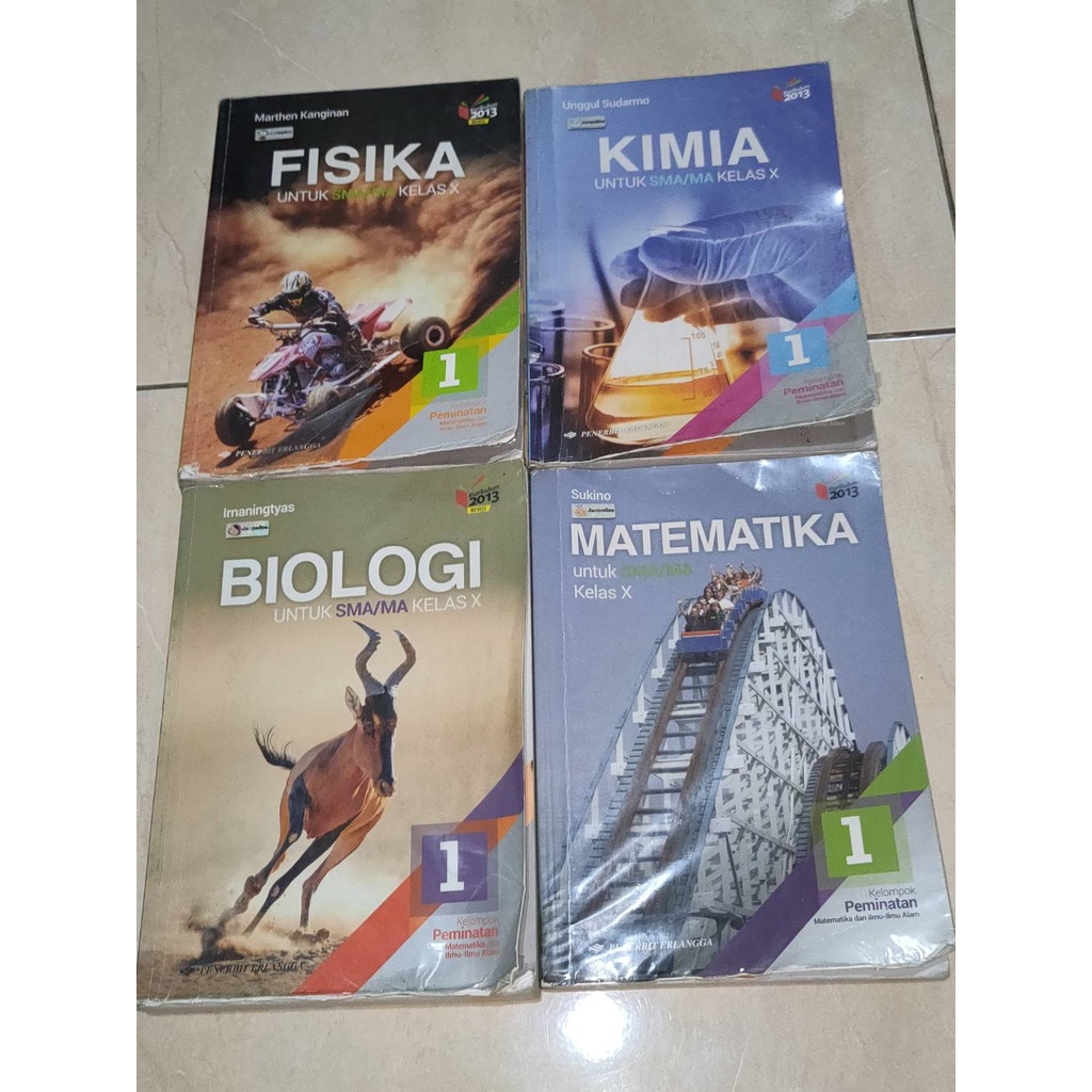 Buku erlangga kelas 10 Fisika kimia biologi matematika