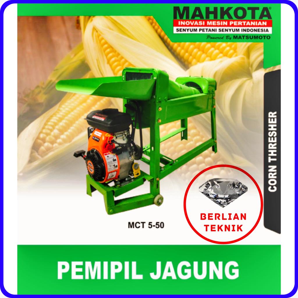 Alat Pemipil Perontok Jagung Corn Thresher 1 TON/Jam Mahkota MCT 5-50 + Engine 7 HP