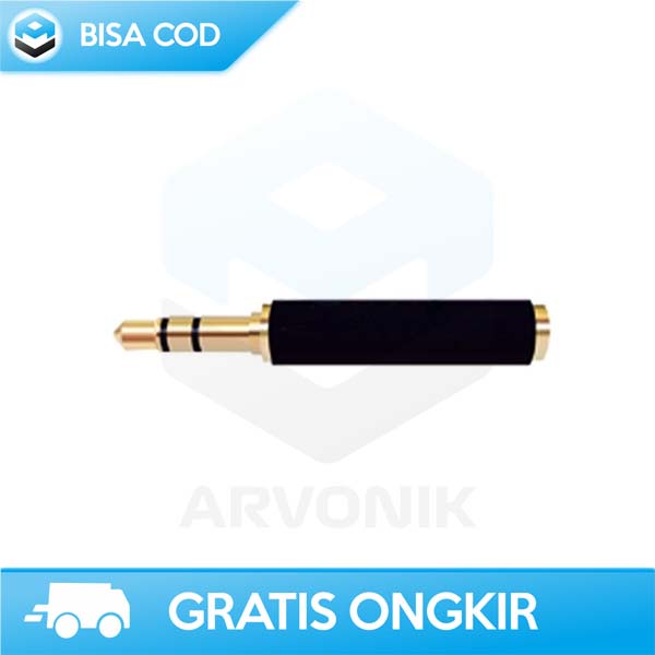 CONVERTER AUX CABLE AUDIO GOLD PLATE KABEL TPU 4 POLE JACK 16 CM 3.5MM