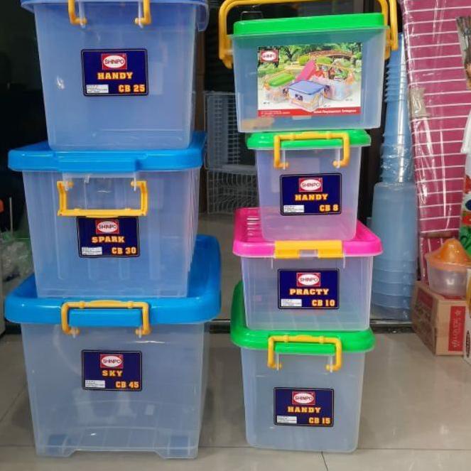 [KODE PRODUK PJPKU6496] Container Box Shinpo Besar Kontener Kotak Box Plastik CB 8 10 15 25 30 45 52