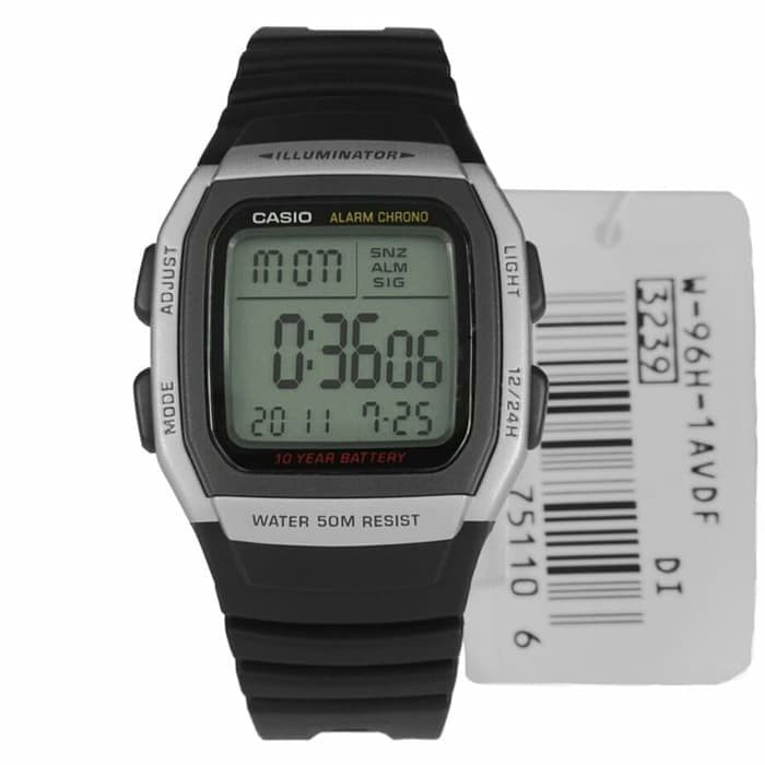 Casio Standard W-96H-1A Jam Tangan Iluminator Pria Original&Bergaransi