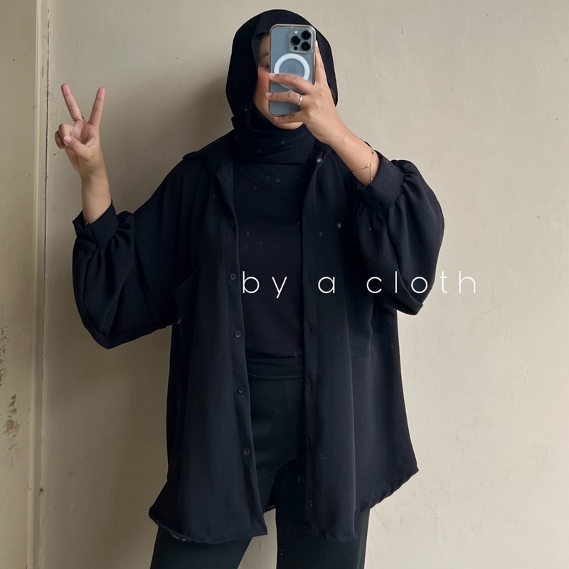 Kemeja Crinkle Oversize Kemeja Airflow Kemeja Jumbo - 004