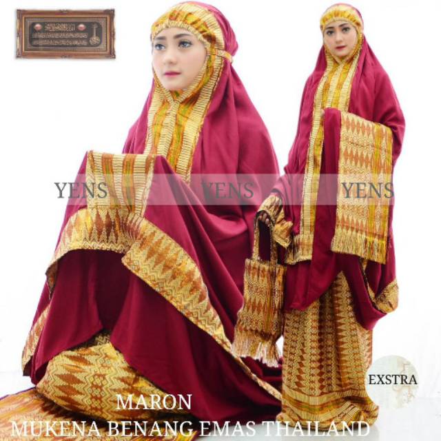 MUKENA SONGKET BENANG EMAS THAILAND EXTRA ORI BY YENS