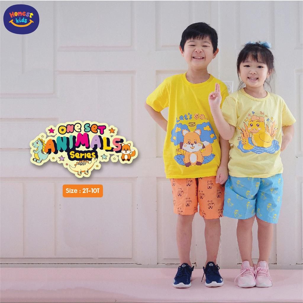 SETELAN ANAK UNISEX ANIMAL SERIES USIA 2-10 TAHUN