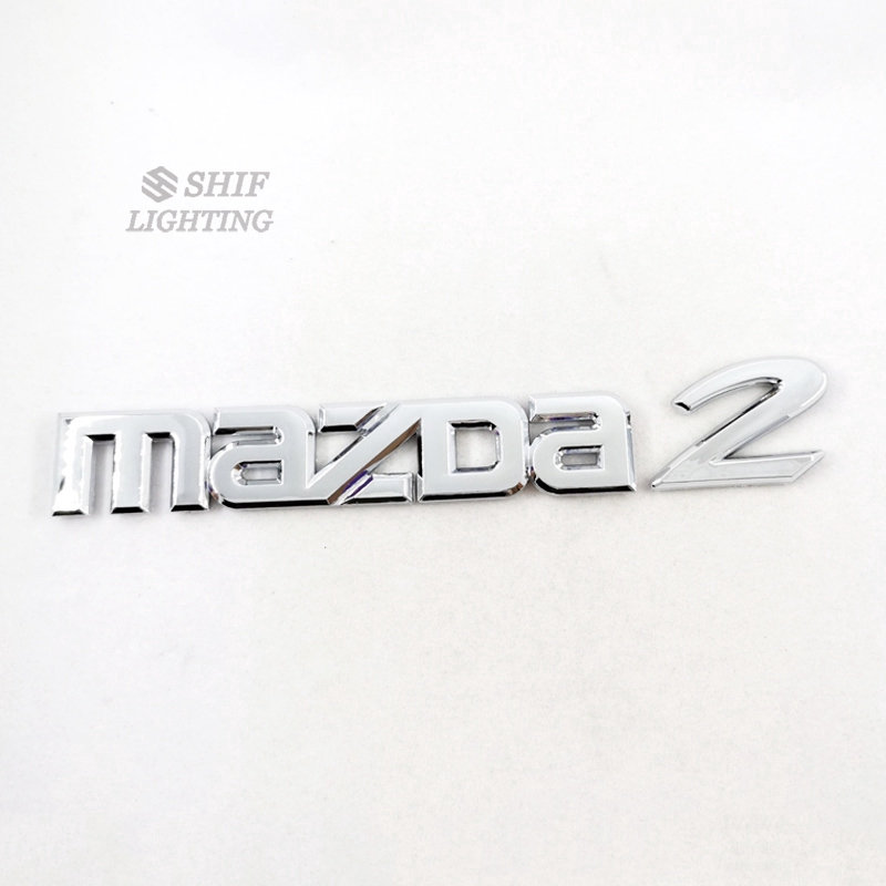 1pc Stiker Emblem Logo MAZDA 2 MAZDA2 Bahan ABS Krom Untuk Bagasi Belakang Mobil MAZDA