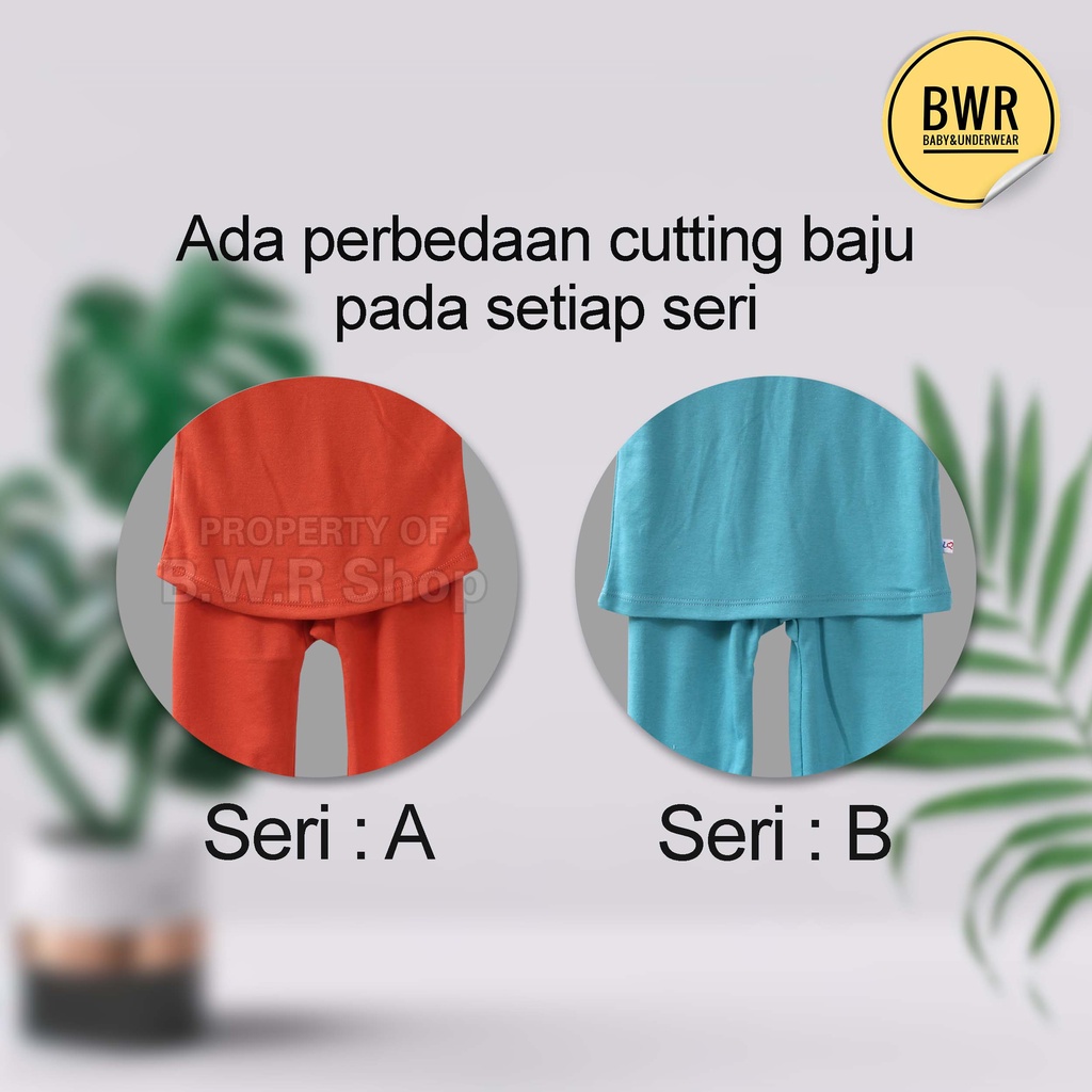 Setelan Little Q PANJANG ( Seri A ) Celestial Piyama Anak Unisex Kancing Dada Warna Polos | Bwr