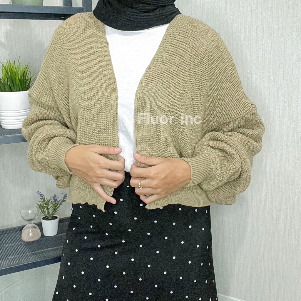 Fluor.Inc - Cardigan Rajut Batwing / Cardigan Rajut Batwing Kekelawar / Cardigan Batwing Crop / Swea