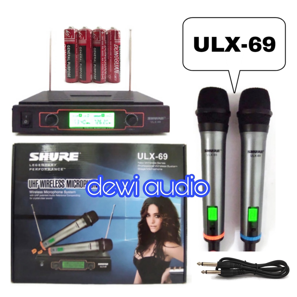 MIC SHURE ULX69 / MICROPHONE SHURE  ULX 69 / MIC WIRELESS SHURE ULX-69 / MIC MURAH UHF SHURE ULX69