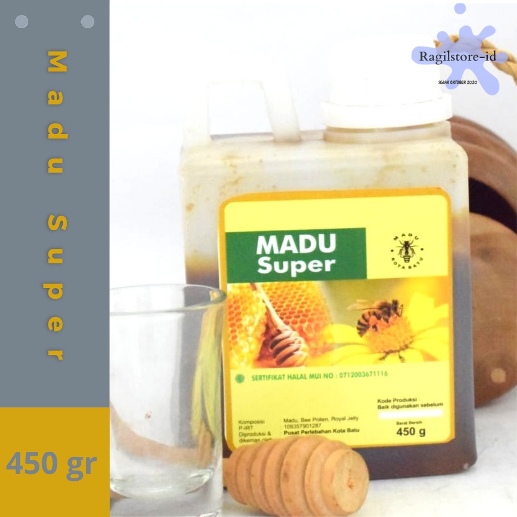 

Madu Asli - Madu Super 3 in 1 ( Madu, beepolen, royal jelly) jirigen 450 gr