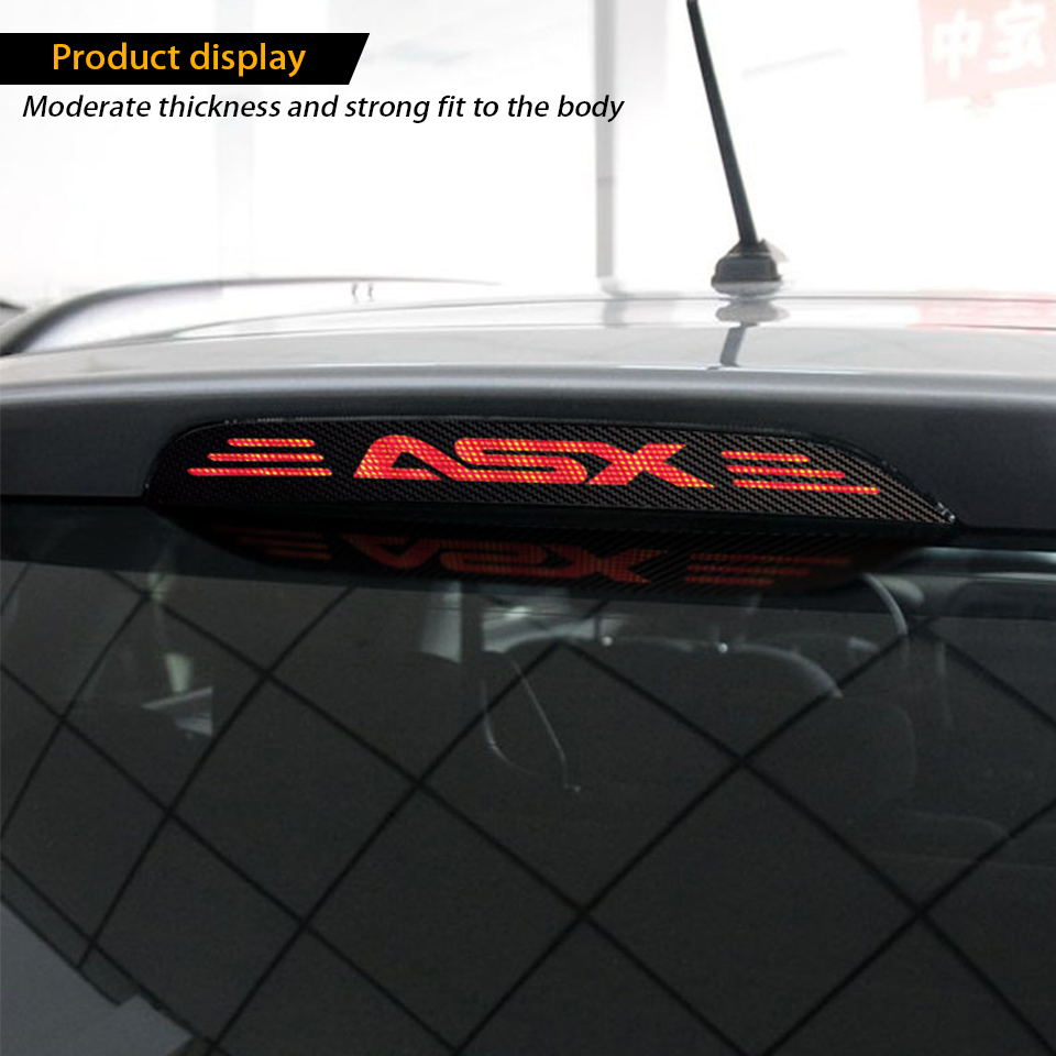 Stiker Lampu Rem Bahan Karbon Fiber Untuk Mitsubishi Asx 2011-2015