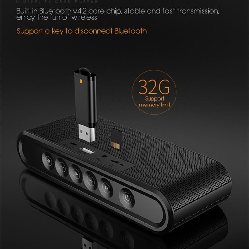 Naxen X6 Speaker Blueooth Cube Portable Mini Speaker Stereo Bass