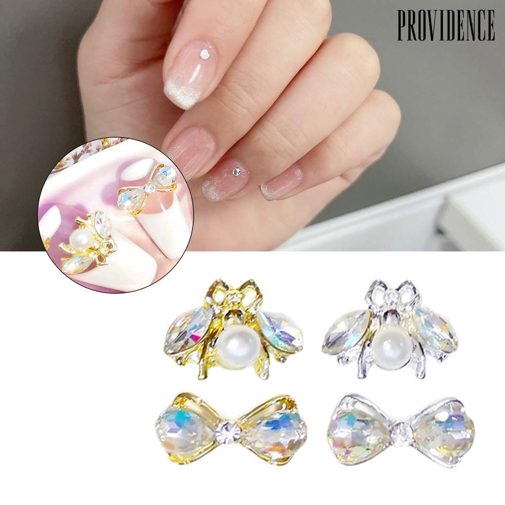 Providence 10pcs / Pak Pita Alloy Aksen Berlian Imitasi Untuk Aksesoris Nail Art / Manicure