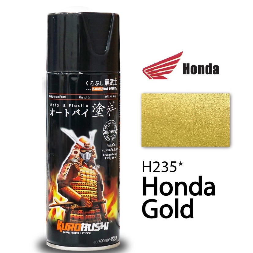 Samurai Paint Kurobushi Cat Semprot Pilox Pilok Warna Emas / Honda Gold (H235*) 400ml