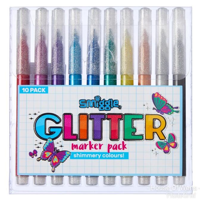 

SMIGGLE GLITTER MARKER PACK X10 - SPIDOL GLITER SMIGGLE