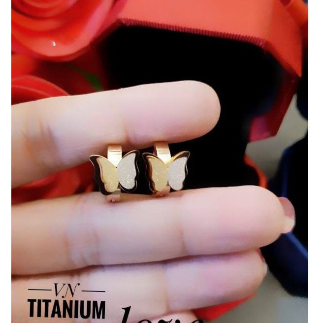 Titanium Anting Kupu cantik terlaris 07