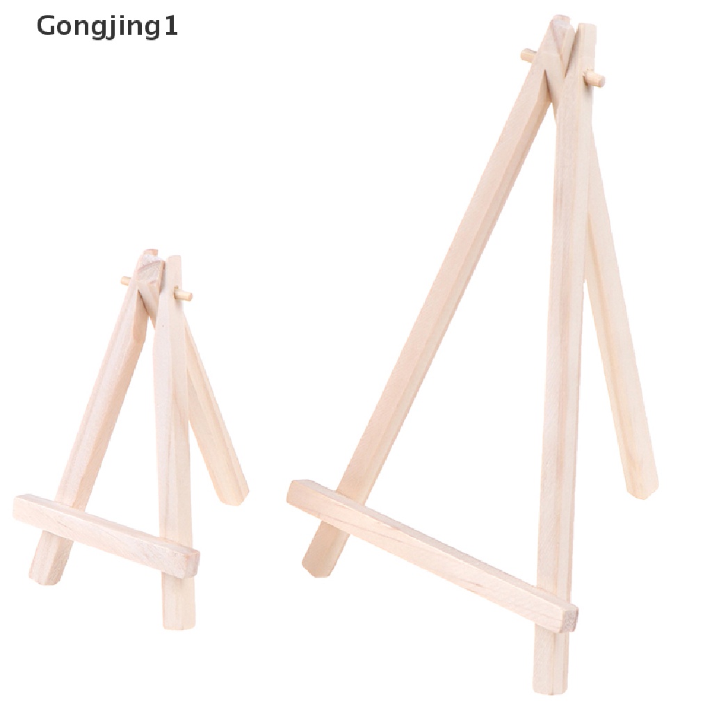 Gongjing1 Tripod Mini Bahan Kayu Untuk Display Lukisan Kanvas