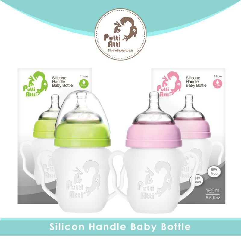 Putti Atti Silicone Handle Baby Bottle 160ml