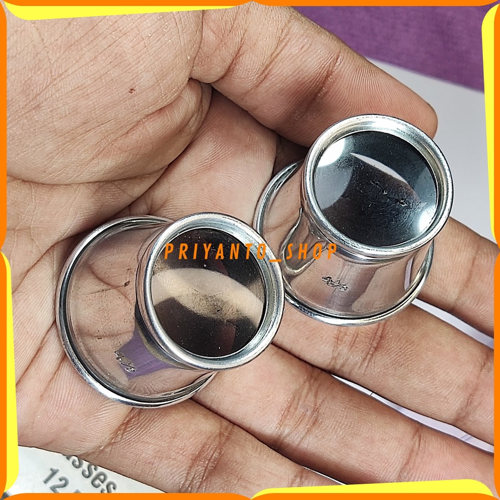 Eye loop kaca lensa pembesar Alat servis jam tangan Stainless Reparasi Jam