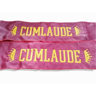 Selempang CUMLAUDE murah bahan satin/selempang wisuda ...