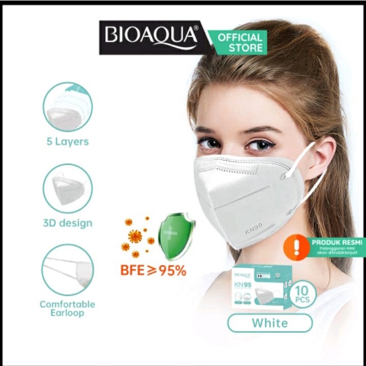 BIOAQUA Masker KN95 5 Ply (10pcs)
