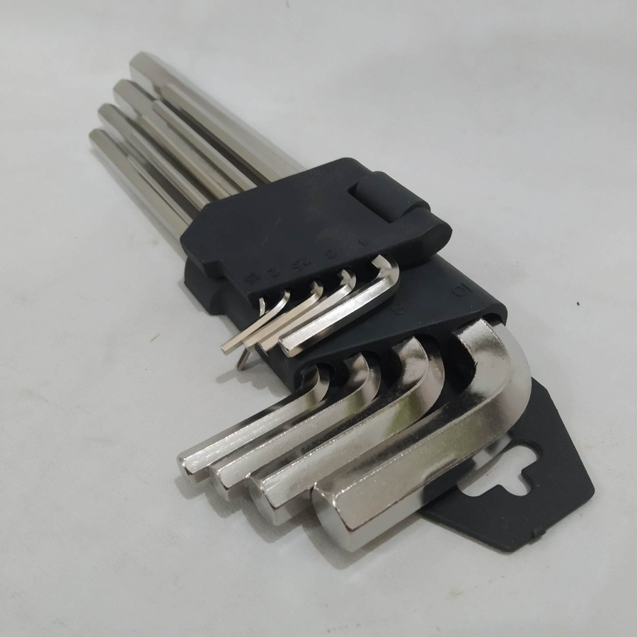 Kunci L Hexagon Hex Key Set 9pcs Sedang DRAMASHOP