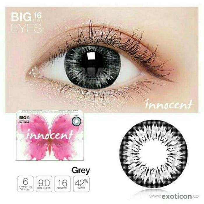 PAKET SOFTLENS INNOCENT X2 NORMAL BIG EYES 16MM + CAIRAN SOFLENS GRATIS TEMPAT SOFLEN