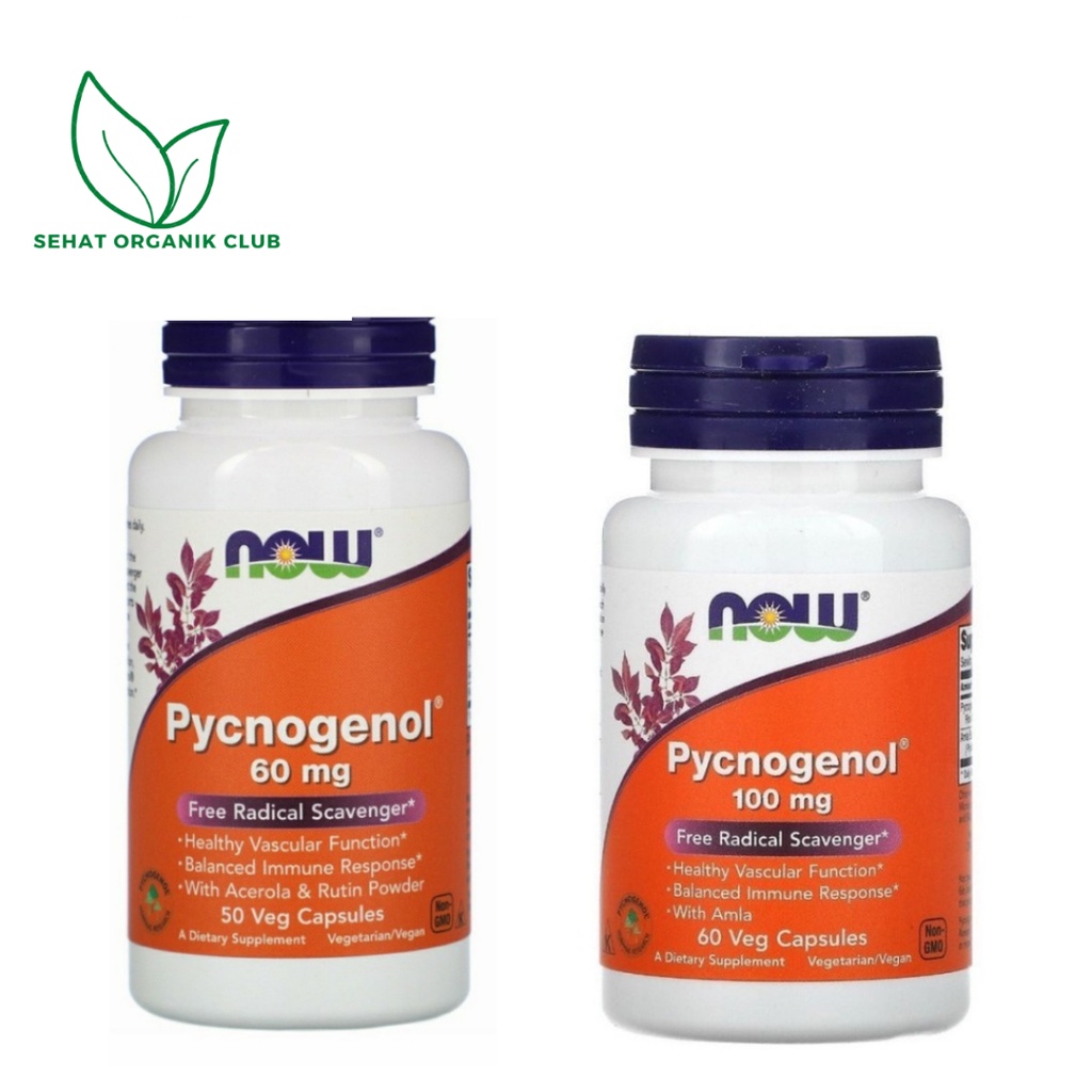 Now Foods Pycnogenol 100 mg 60 Veg Caps ; Now Foods Pycnogenol 60 mg 50 Veg Capsules - Anti Aging