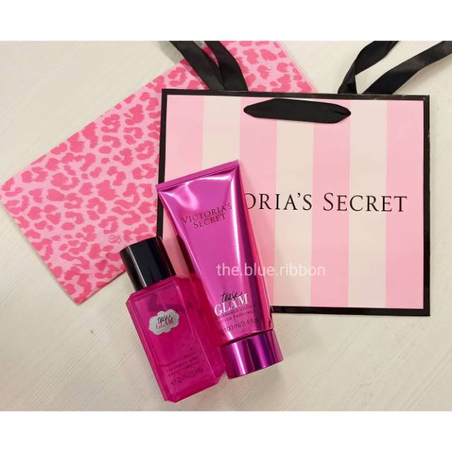 VICTORIA SECRET TEASE GLAM TRAVEL SET + PAPERBAG
